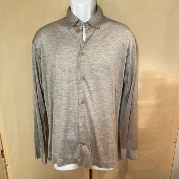Made in Italy Armani Grey Long Sleeve Shirt -M - Picture 1 of 6